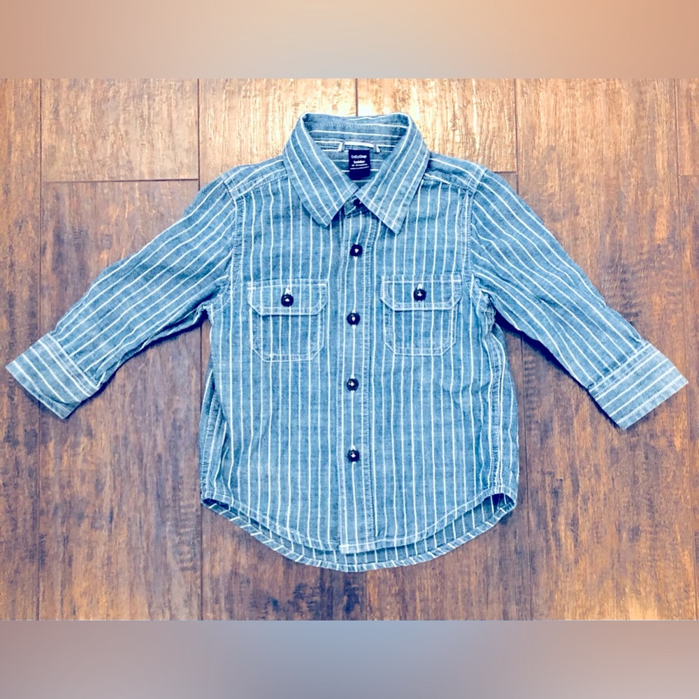 Baby GAP button down shirt blue 18-24 months